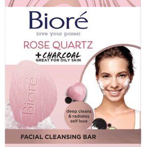 Bioré Rose Quartz + Charcoal Facial Cleansing Bar